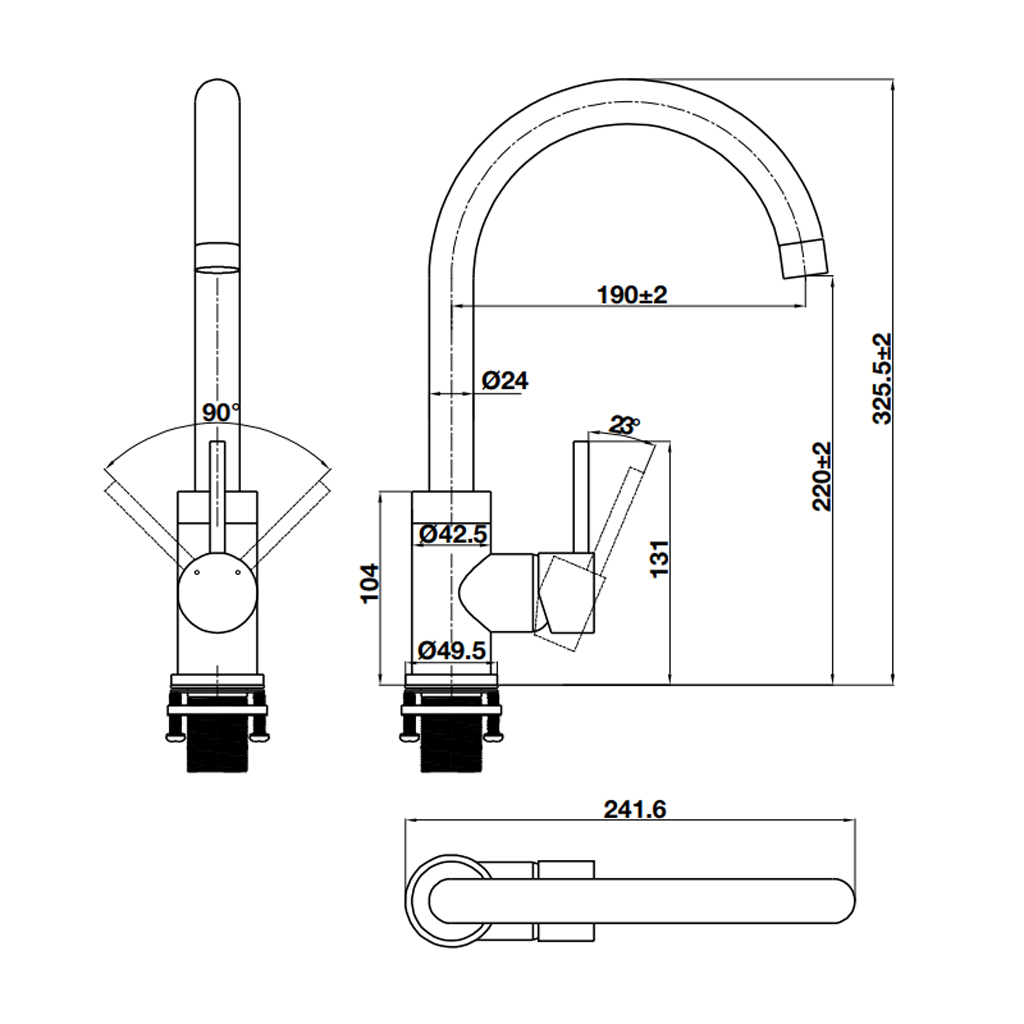 KT voi rua bat hafele HT21 CH1F220C 577.55.240 1